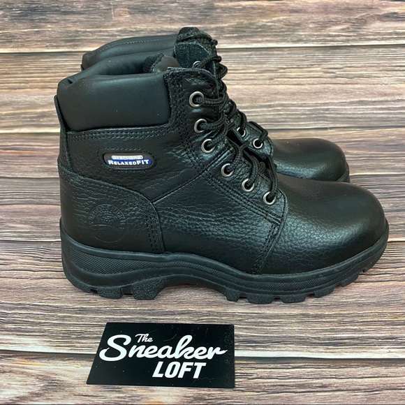 skechers relaxed fit steel toe boots